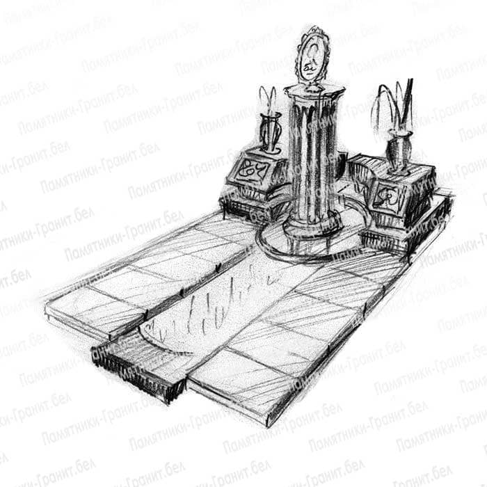 Двойные памятники на могилу фото