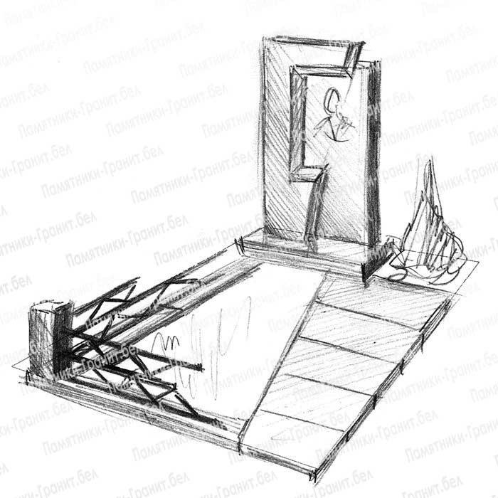 Горизонтальный памятник фото